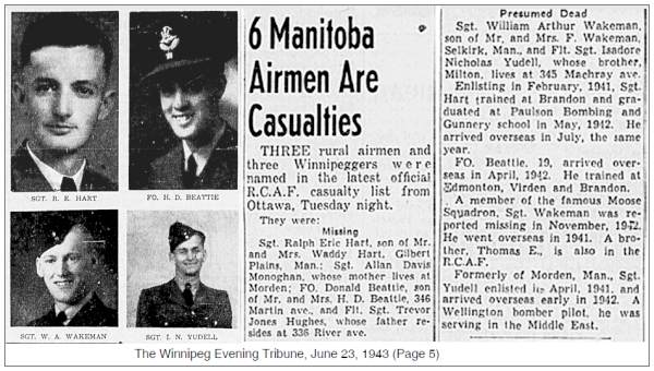 6 Manitoba casulaties - 23 Jun 1943